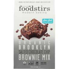 FOODSTIRS: Organic Brooklyn Salted Chocolate Chip Brownie Mix, 17.9 oz