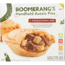 BOOMERANG'S: Steak & Potato Pies, 12 oz