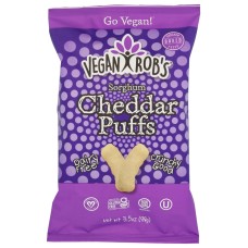 VEGANROBS: Dairy Free Sorghum Cheddar Puffs, 3.5 oz