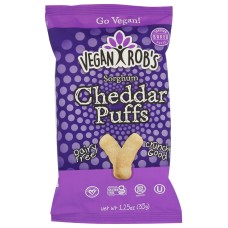 VEGANROBS: Cheddar Puffs Dairy Free, 1.25 oz
