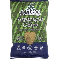 VEGANROBS: Supergrain Mini Waves Asparagus Chips, 3.5 oz