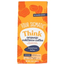 FOUR SIGMATIC: Think Cold Brew Ground Coffee Bag, 12 oz