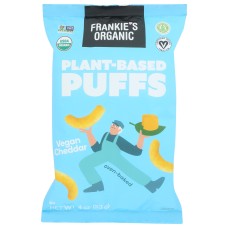 FRANKIES: Snack Puffs Cheddar Plant Based, 4 OZ