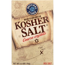 NATURAL NECTAR: Salt Mediterranean Kosher Coarse Crystals, 2.2 lb