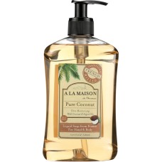A LA MAISON DE PROVENCE: Hand & Body Liquid Soap Pure Coconut, 16.9 oz
