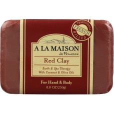 A LA MAISON: Soap Bar Earth Spa Red Clay, 8.8 oz