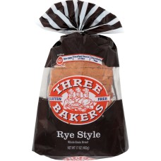 THREE BAKERS: Rye Style Whole Grain Bread, 17 oz
