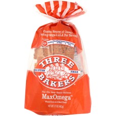 THREE BAKERS: Max Omega 5 Seed Gluten Free Bread, 17 oz