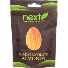 NEXT ORGANICS: Chocolate Covered Almond Dark Organic, 4 oz