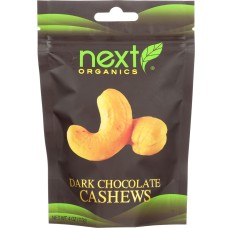 NEXT ORGANICS: Chocolate Covered Cashew Dark Organic, 4 oz