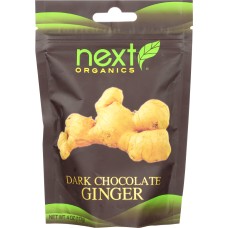 NEXT ORGANICS: Chocolate Covered Ginger Dark Organic, 4 oz