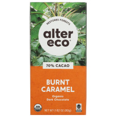 ALTER ECO: Dark Salted Chocolate Bar Burnt Caramel, 2.82 oz