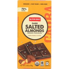 ALTER ECO: Chocolate Bar Dark Salted Almond Organic, 2.82 oz