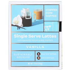 COPPER COW COFFEE: Coffee Pourover Vanilla, 7.4 oz
