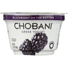 CHOBANI: Fruit on the Bottom 0% Fat Blackberry Yogurt, 5.3 oz