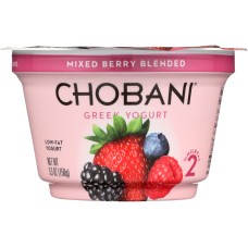 CHOBANI: Low Fat Greek Yogurt Mixed Berry Blended, 5.3 oz