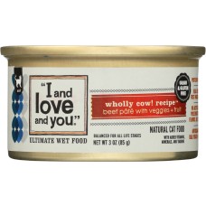 I&LOVE&YOU: Cat Food Beef Right Meow in Can, 3 oz