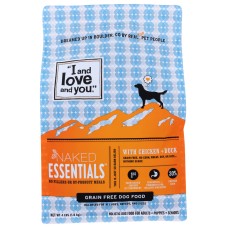 I&LOVE&YOU: Naked Essentials kibble Chicken & Duck Dog Food, 4 lb