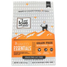 I&LOVE&YOU: Naked Essentials Kibble Chicken & Duck Cat Food, 3.4 lb