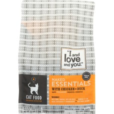I&LOVE&YOU: Naked Essentials Kibble Chicken & Duck Cat Food, 3.4 lb