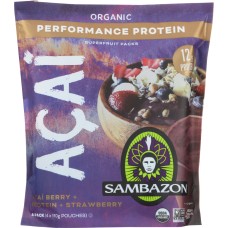 SAMBAZON: Acai Berry Protein Strawberry Performance Protein, 15.50 oz