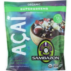 SAMBAZON: Acai Berry Kale Spinach Supergreens, 14.10 oz