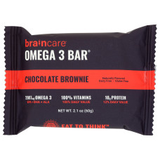 BRAINCARE: Brain Omega 3 Bar Chocolate Almond, 2.1 oz