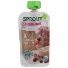 SPROUT: Apple Oatmeal Raisin with Cinnamon Baby Food, 3.5 oz