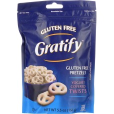 GRATIFY: Gluten Free Yogurt Covered Pretzel Twists, 5.5 oz