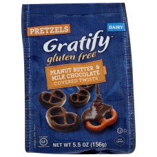 GRATIFY: Pretzel Twist Peanut Butter and Chocolate, 5.5 oz