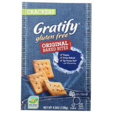 GRATIFY: Cracker Original Baked Bites Gluten Free, 4.5 oz
