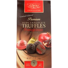 BARON CHOCOLATIER: Dark Chocolate Truffle Pomegranate, 5.25 oz