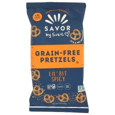 SAVOR BY SUZIE: Lil Bit Spicy Grain Free Pretzel, 5 oz