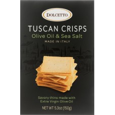 DOLCETTO: Tuscan Crisps Olive Oil & Sea Salt, 5.3 oz