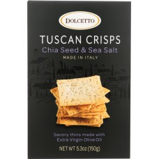 DOLCETTO: Crisps Tuscan Chia Sea Salt, 5.3 oz