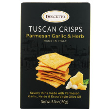 DOLCETTO: Tuscan Crisps Parmesan Garlic and Herb, 5.3 oz