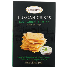 DOLCETTO: Tuscan Crisps Sour Cream and Onion, 5.3 oz