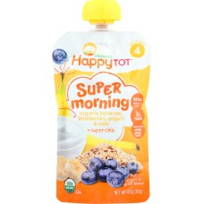 HAPPY BABY: Super Morning Meals Bananas, Blueberries, Yogurt & Oats, 4 oz