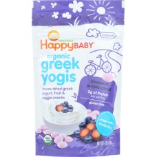 HAPPY BABY: Yogis Blueberry Purple Carrot Greek Yogis, 1 oz