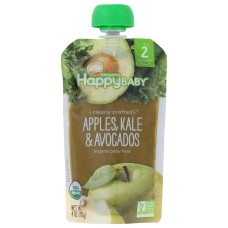 HAPPY BABY: S2 Apple Kale Avocado Organic, 4 oz