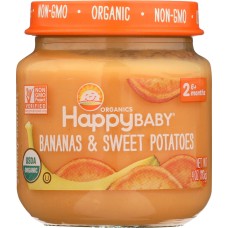 HAPPY BABY: Stage 2 Bananas and Sweet Potatoes, 4 oz