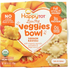 HAPPY BABY: Veggies Bowl Ravioli Squash, 4.5 oz
