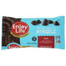 ENJOY LIFE: Morsels Regular Sized Dark Chocolate, 9 oz