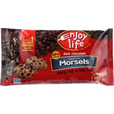 ENJOY LIFE: Morsels Regular Sized Dark Chocolate, 9 oz