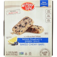 ENJOY LIFE: Bar Snack Lemon Blueberry Poppy Seed, 5.75 oz