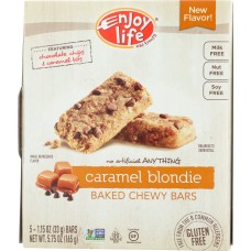 ENJOY LIFE: Bar Snack Gluten Free Caramel Blondie, 5.75 oz