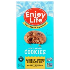 ENJOY LIFE: Sunseed Chocolate Chip Soft Baked Cookies, 6 oz