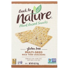 BACK TO NATURE: Gluten Free Rice Thins Multi Seed, 4 oz