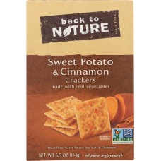 BACK TO NATURE: Sweet Potato Cinnamon Crackers, 6.5 oz