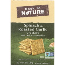 BACK TO NATURE: Crackers Spinach and Roasted Garlic, 6.5 oz